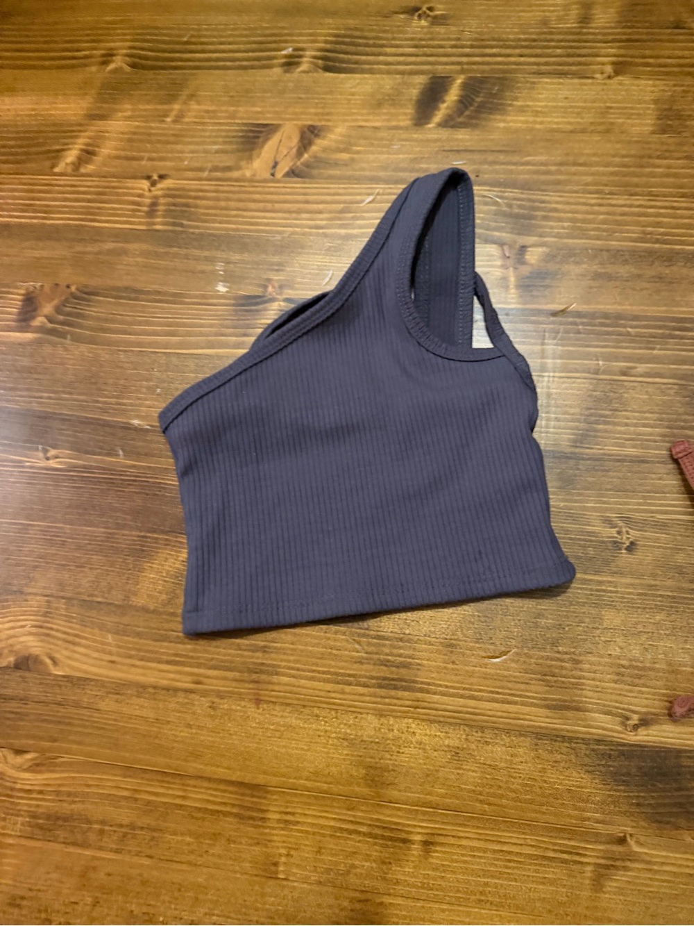 Tiger Friday One-Shoulder Ribbed Crop Top graphite CM